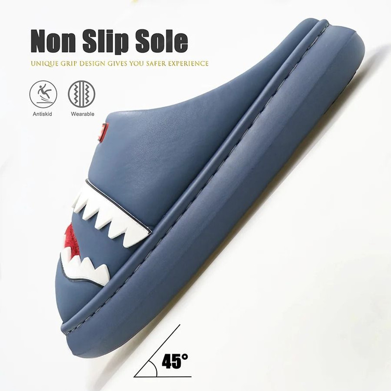 Cute Slippers For Men Embroidered Cushion Platform Indoor House Shoes 5