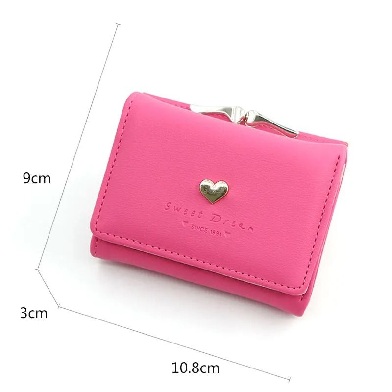 Mini Short Wallet For Women Coin Pocket Card Holder Small Purse 1