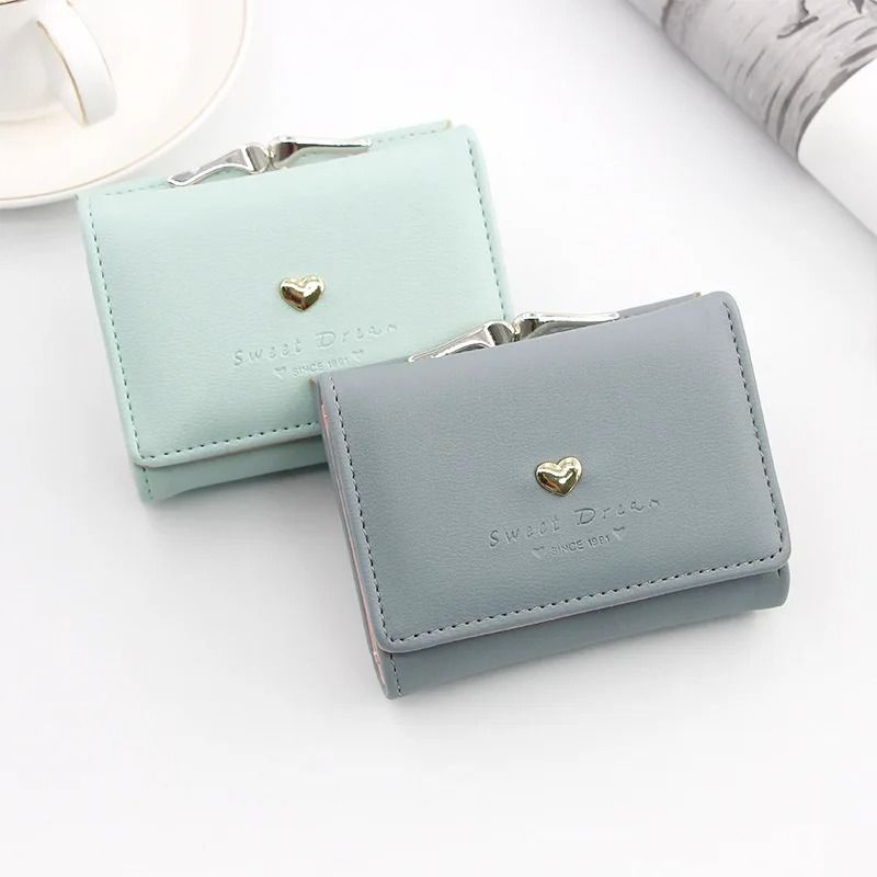 Mini Short Wallet For Women Coin Pocket Card Holder Small Purse 4