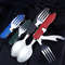 Foldable Camping Utensil Set Multifunctional Knife Fork Spoon Combo 2