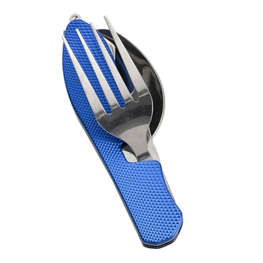 Foldable Camping Utensil Set Multifunctional Knife Fork Spoon Combo 8