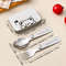 Outdoor Foldable Cutlery Set 3 Piece Stainless Steel With Storage Box 7