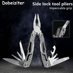 outdoor camping multitool stainless steel folding knife pliers survival gear