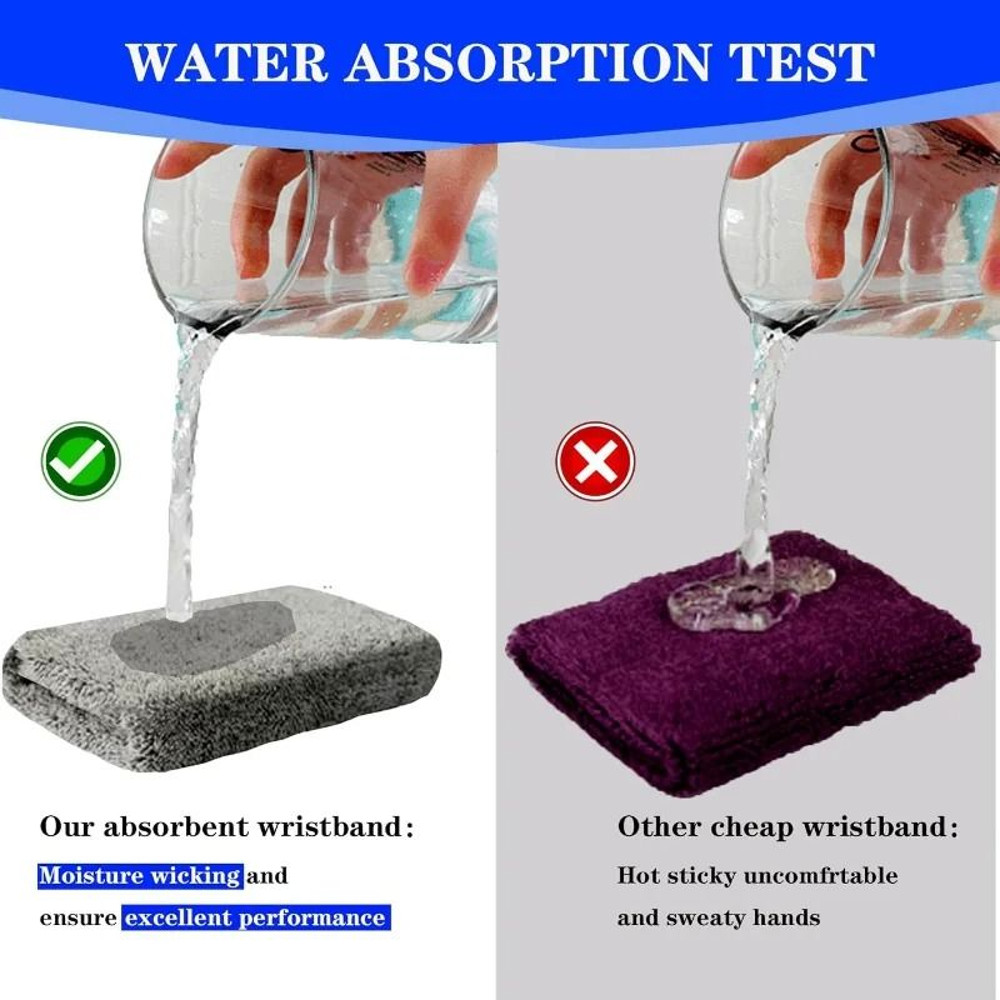 Breathable Cotton Wrist Sweatbands Set For Tennis Football Basketball Running Gym 3