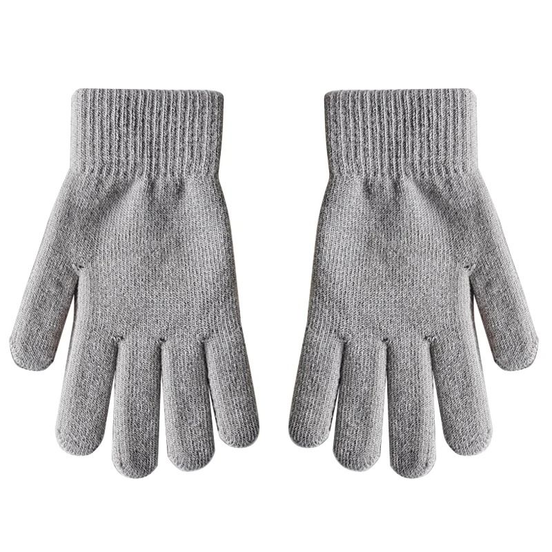 Women Knitted Solid Hand Warmer Gloves Thicken Lining Autumn Winter 9