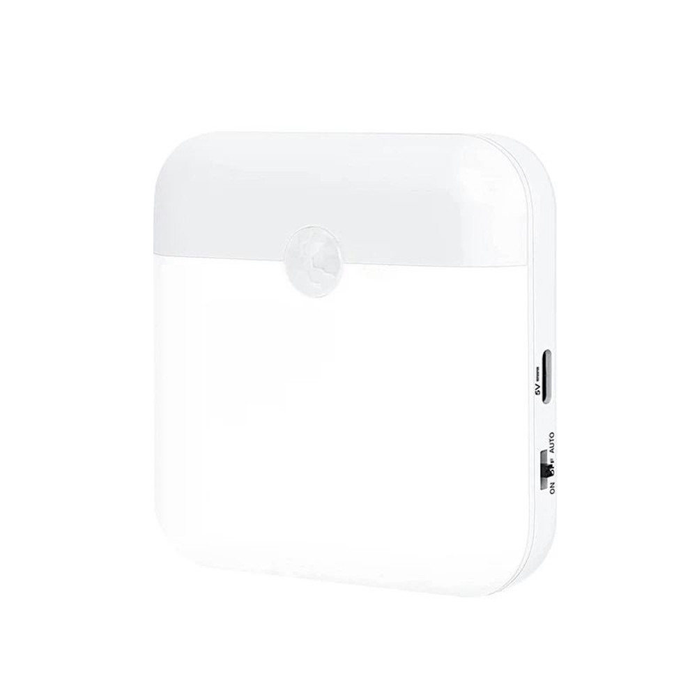 USB Rechargeable LED Night Light Motion Sensor Wall Lamp 6