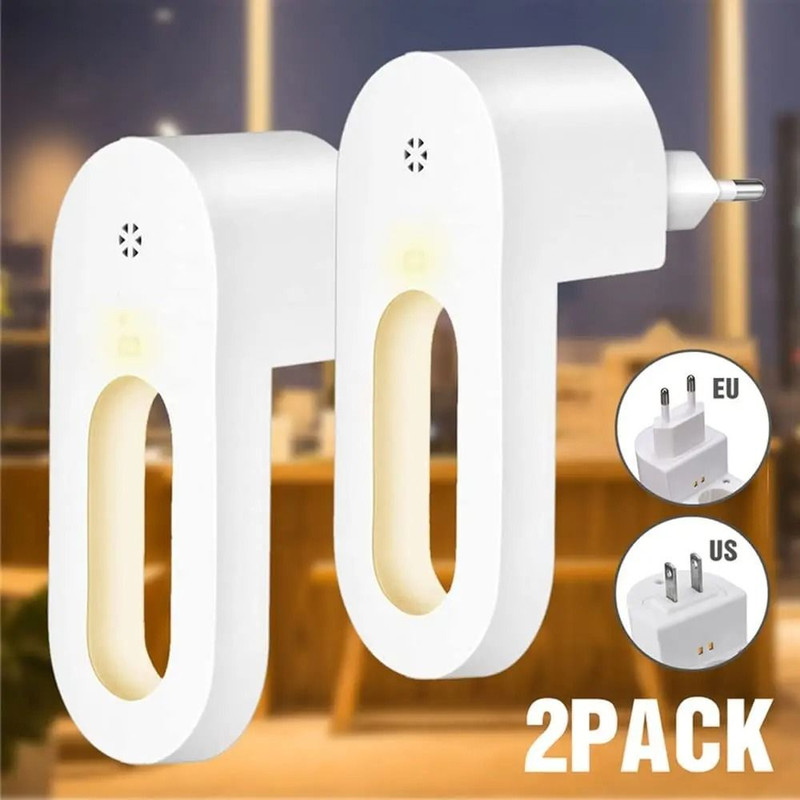 Wall Plug Night Light Socket Twilight Sensor Warm White 0
