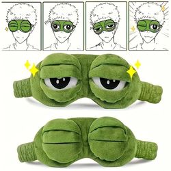 3d sad frog sleep mask natural sleeping eyeshade cover