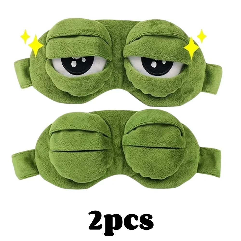 3D Sad Frog Sleep Mask Natural Sleeping Eyeshade Cover 7