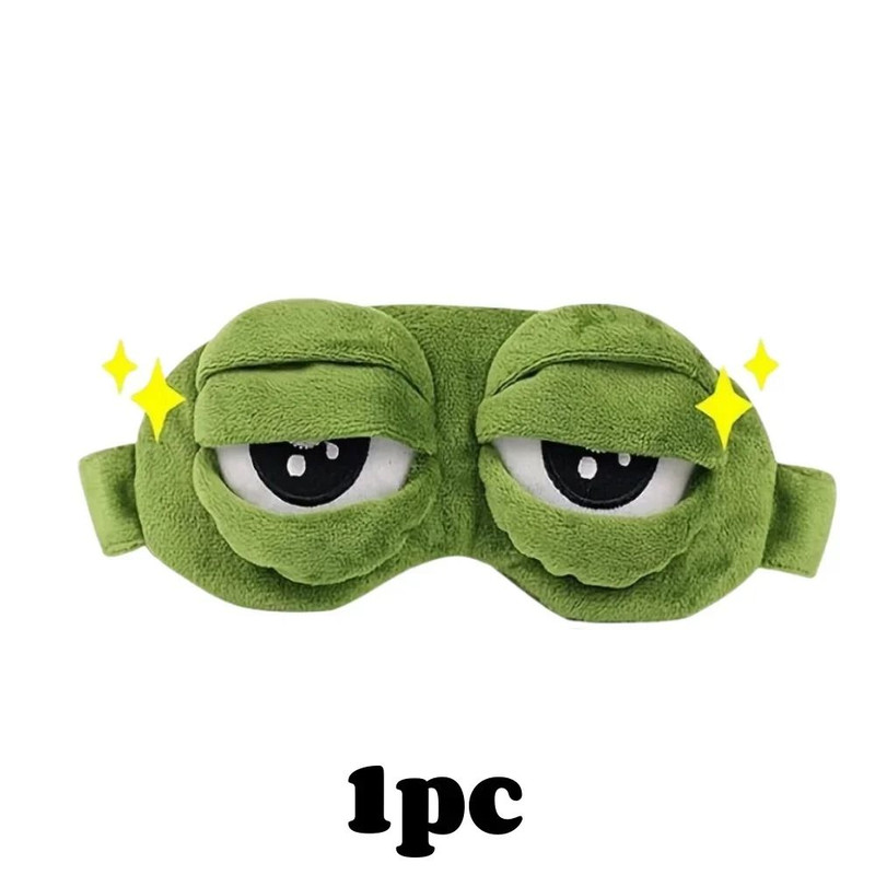 3D Sad Frog Sleep Mask Natural Sleeping Eyeshade Cover 8