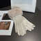 Women PU Leather Gloves For Cold Weather With Faux Fur Trim 3