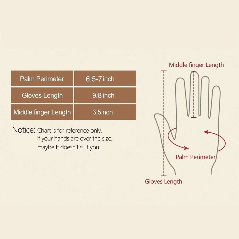 Women PU Leather Gloves For Cold Weather With Faux Fur Trim 4