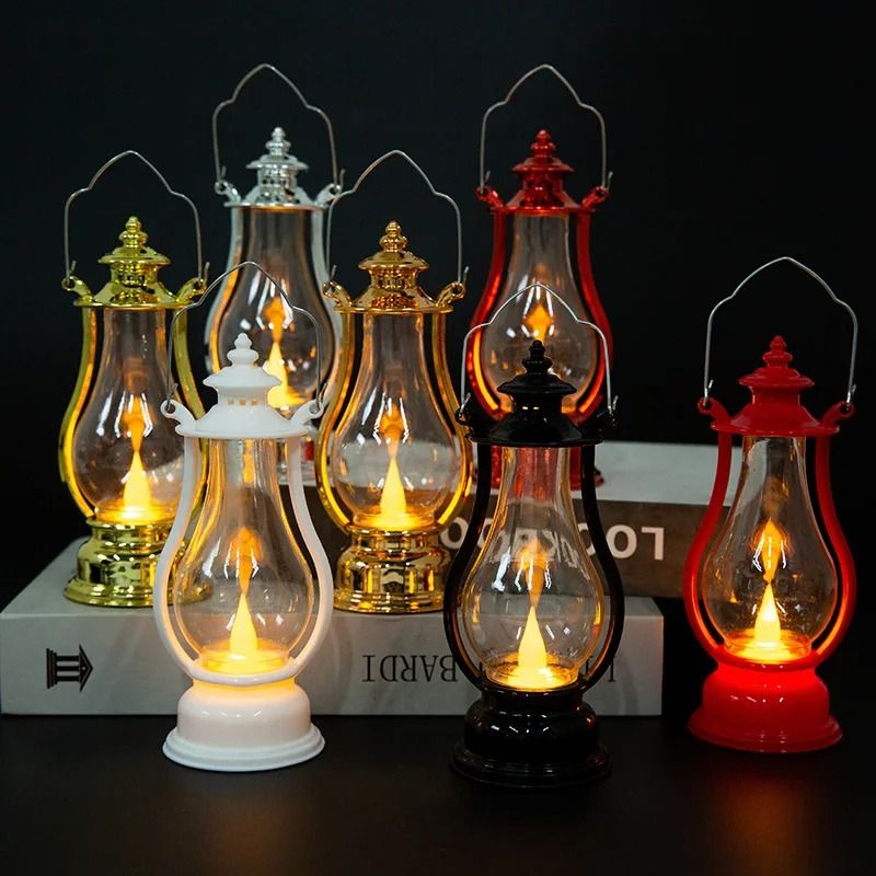 LED Retro Small Oil Lamp Portable Wind Light 4