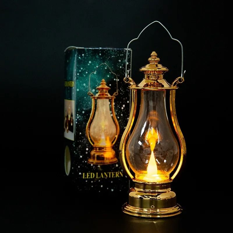 LED Retro Small Oil Lamp Portable Wind Light 6