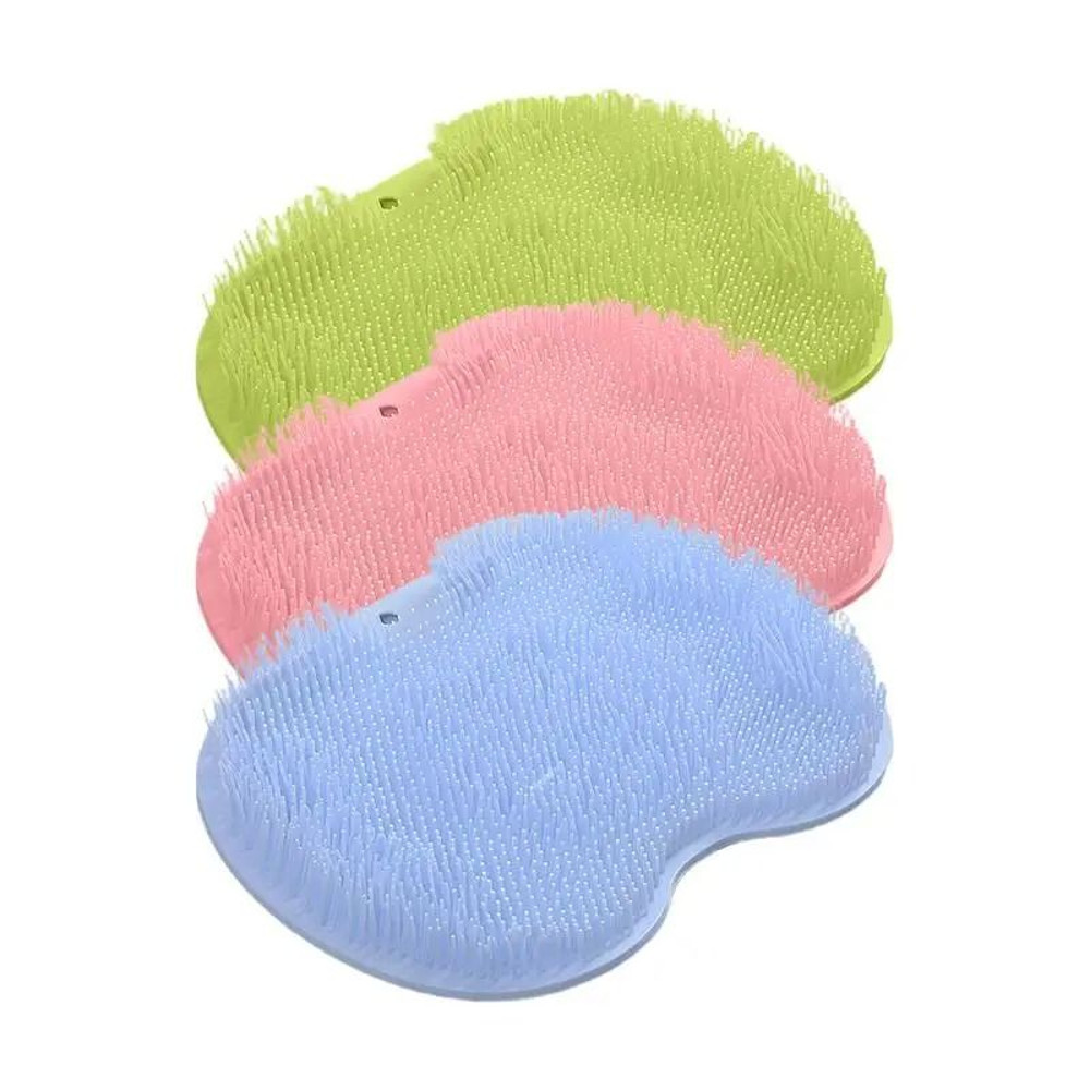 Silicone Shower WallMounted Foot Back Massage Scrubber Pad 3