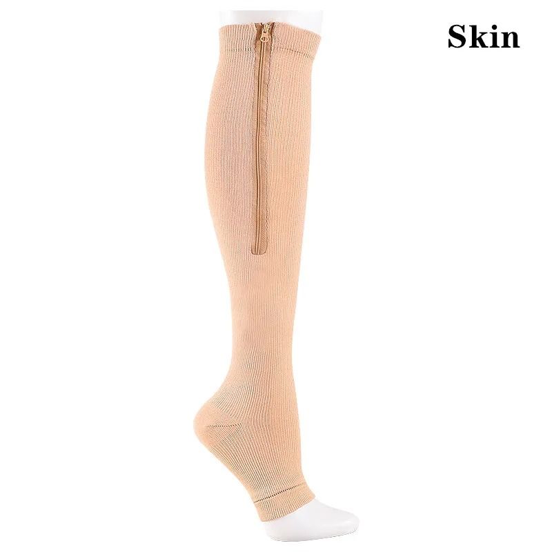 Zipper Compression Socks For Men And Women Knee High Anti Fatigue Stretch Socks For Sports Running 10