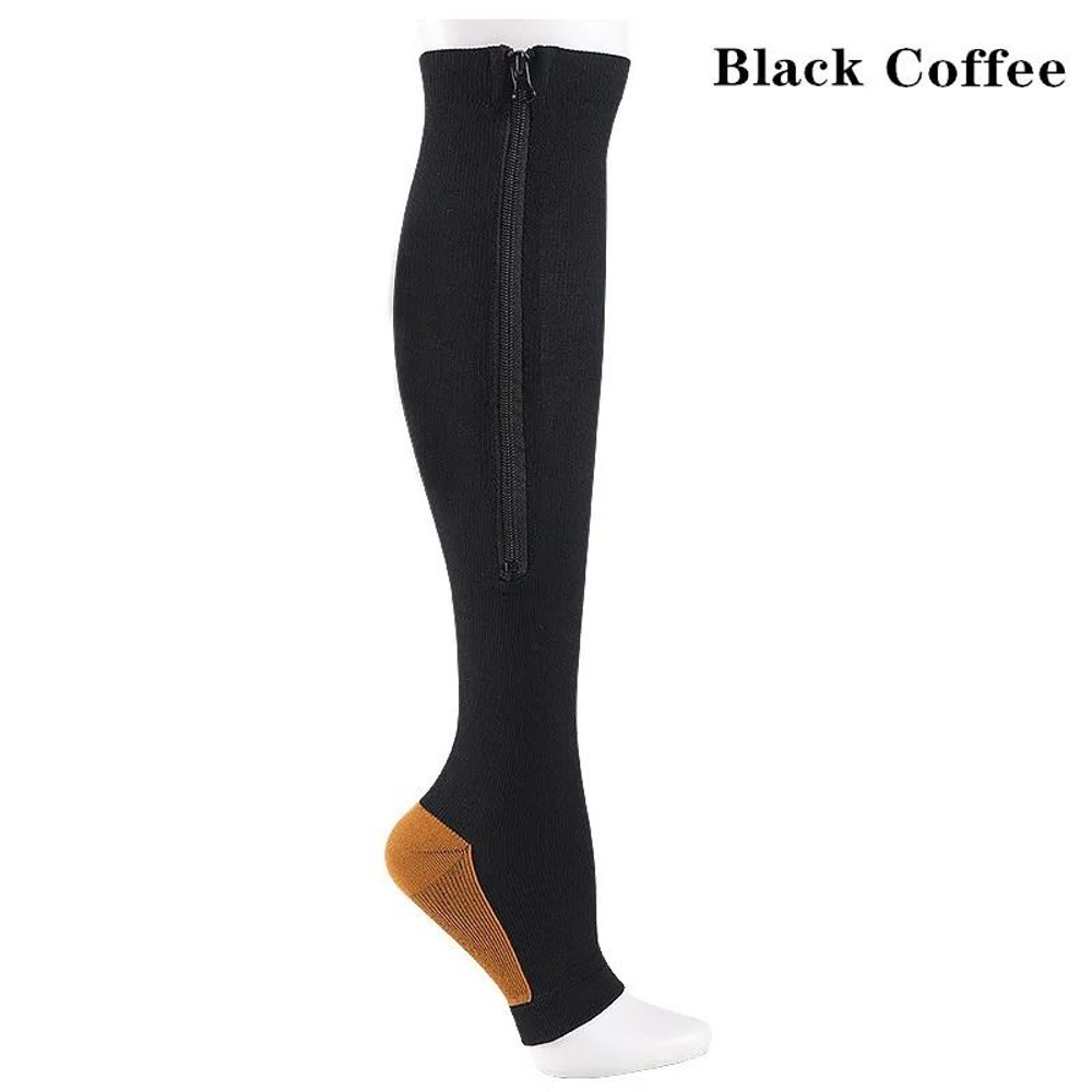 Zipper Compression Socks For Men And Women Knee High Anti Fatigue Stretch Socks For Sports Running 6