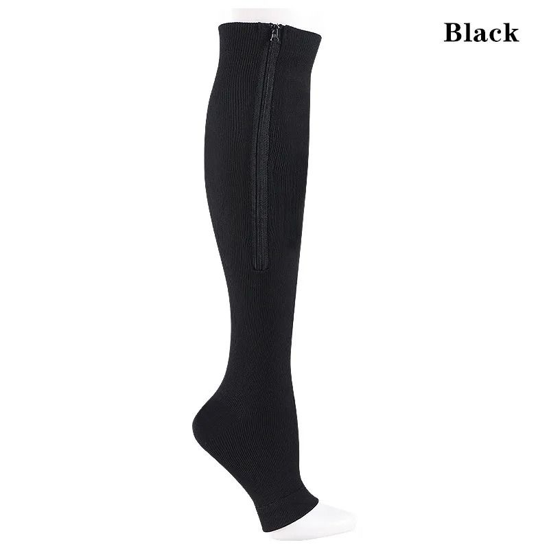 Zipper Compression Socks For Men And Women Knee High Anti Fatigue Stretch Socks For Sports Running 7