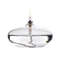 Handcrafted Flat Transparent Glass Candle Holder Oil Lamp Tabletop Christmas Home Decor 0