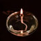 Handcrafted Flat Transparent Glass Candle Holder Oil Lamp Tabletop Christmas Home Decor 2
