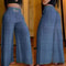 High Waist Solid Color Wide Leg Pants Summer Chic Loose Elegant Flared Trousers For Women 0