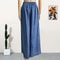 High Waist Solid Color Wide Leg Pants Summer Chic Loose Elegant Flared Trousers For Women 3