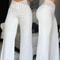 High Waist Solid Color Wide Leg Pants Summer Chic Loose Elegant Flared Trousers For Women 6