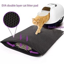 double layer waterproof cat litter mat non slip pet litter box pad