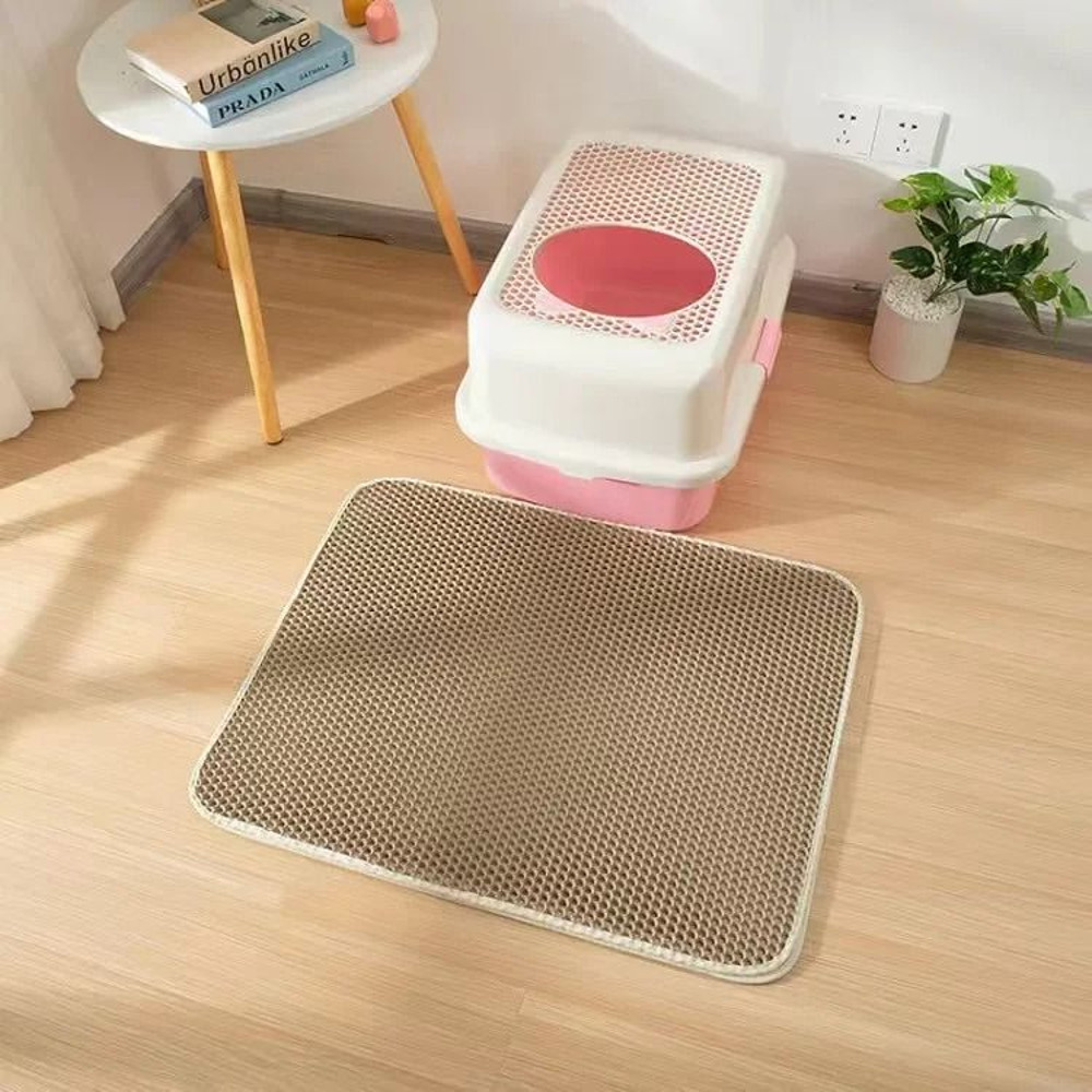 Double Layer Waterproof Cat Litter Mat Non Slip Pet Litter Box Pad 6