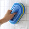 Household Cleaning Brush With Handle Thick Scrubbing Sponge For Kitchen Bathroom 0