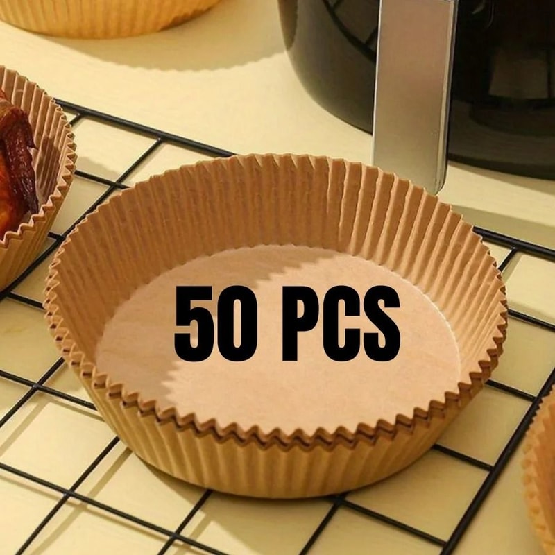 Air Fryer Paper Liners Disposable Oil Proof Waterproof Baking Paper Sheets 11