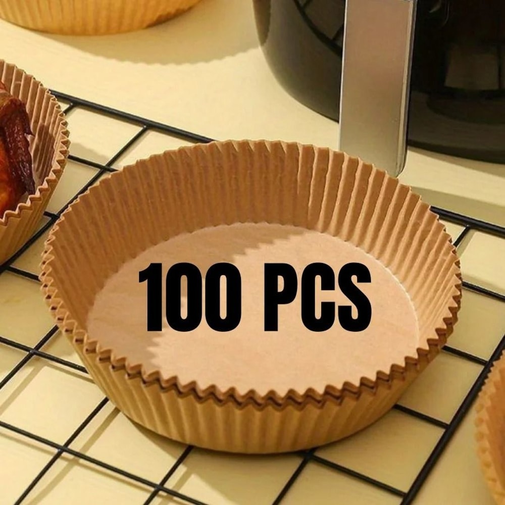 Air Fryer Paper Liners Disposable Oil Proof Waterproof Baking Paper Sheets 12