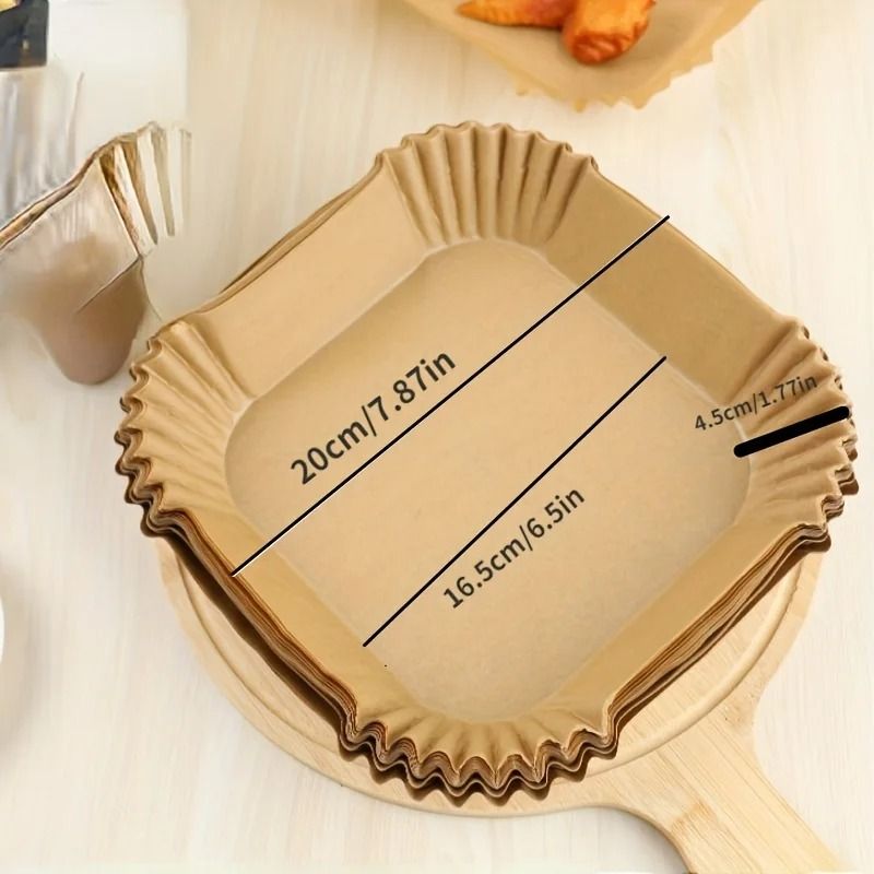 Air Fryer Paper Liners Disposable Oil Proof Waterproof Baking Paper Sheets 1