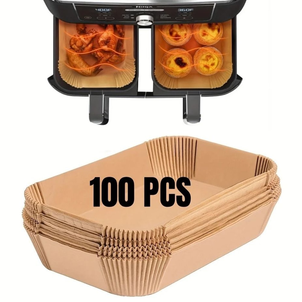 Air Fryer Paper Liners Disposable Oil Proof Waterproof Baking Paper Sheets 15