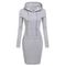 Ladies Dress Autumn Women Hooded Dress Hoodie Sweatshirt Tops 3