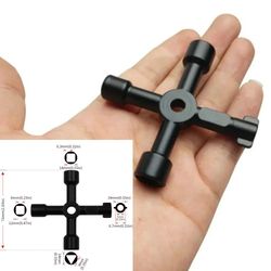 4 in 1 multifunction utility key cross wrench for electric gas water valves