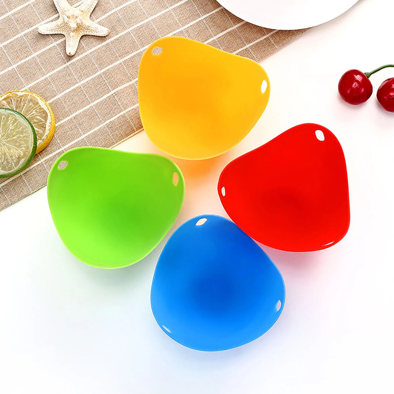 Silicone Egg Poacher Cups Egg Boiler Mold For Microwave Air Fryer Stovetop Cooking 5