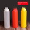 Plastic Graduated Squeeze Sauce Bottle With Three Nozzles For Condiments 1