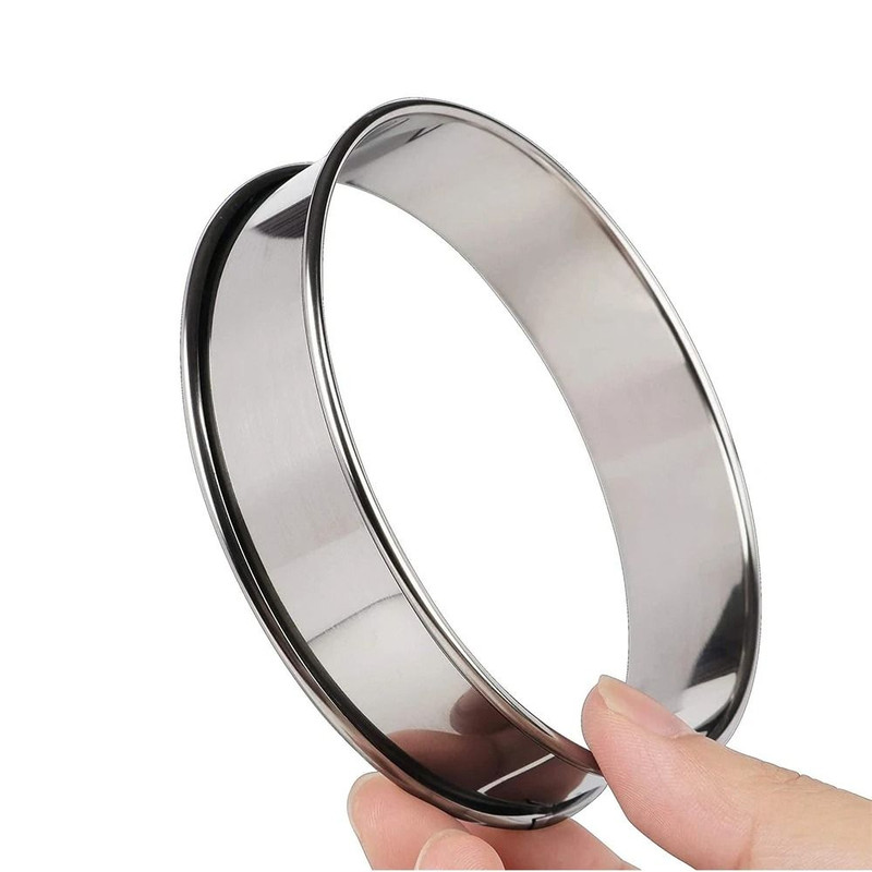 Stainless Steel Baking Circle Tart Rings 2 Pack 10cm And 8cm 4