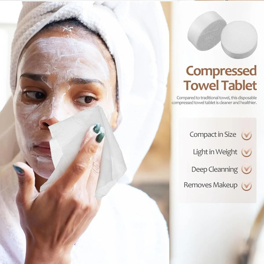 Disposable Compressed Cotton Travel Towel Coin Tissue 2
