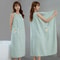 Women Wearable Bath Towel Wrap Absorbent Polyester Bathrobe 5