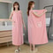 Women Wearable Bath Towel Wrap Absorbent Polyester Bathrobe 7