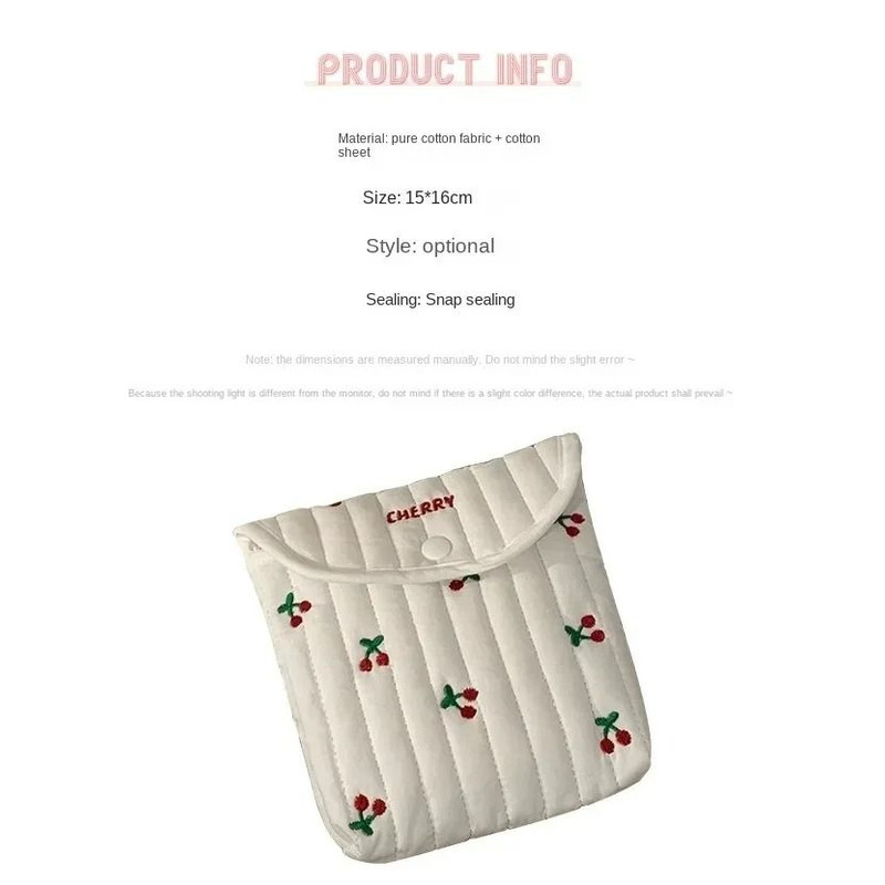 Cotton Sanitary Napkin Storage Bag Portable Mini Pouch For Travel And Daily Use 4
