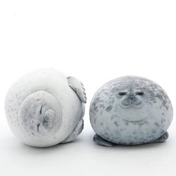 angry blob seal plush pillow chubby 3d sea lion doll