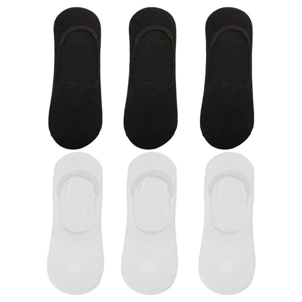6 Pair Mens Bamboo Breathable Invisible Socks Low Cut Casual Cotton Boat Non Slip Socks 9