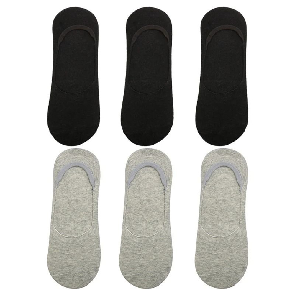 6 Pair Mens Bamboo Breathable Invisible Socks Low Cut Casual Cotton Boat Non Slip Socks 10