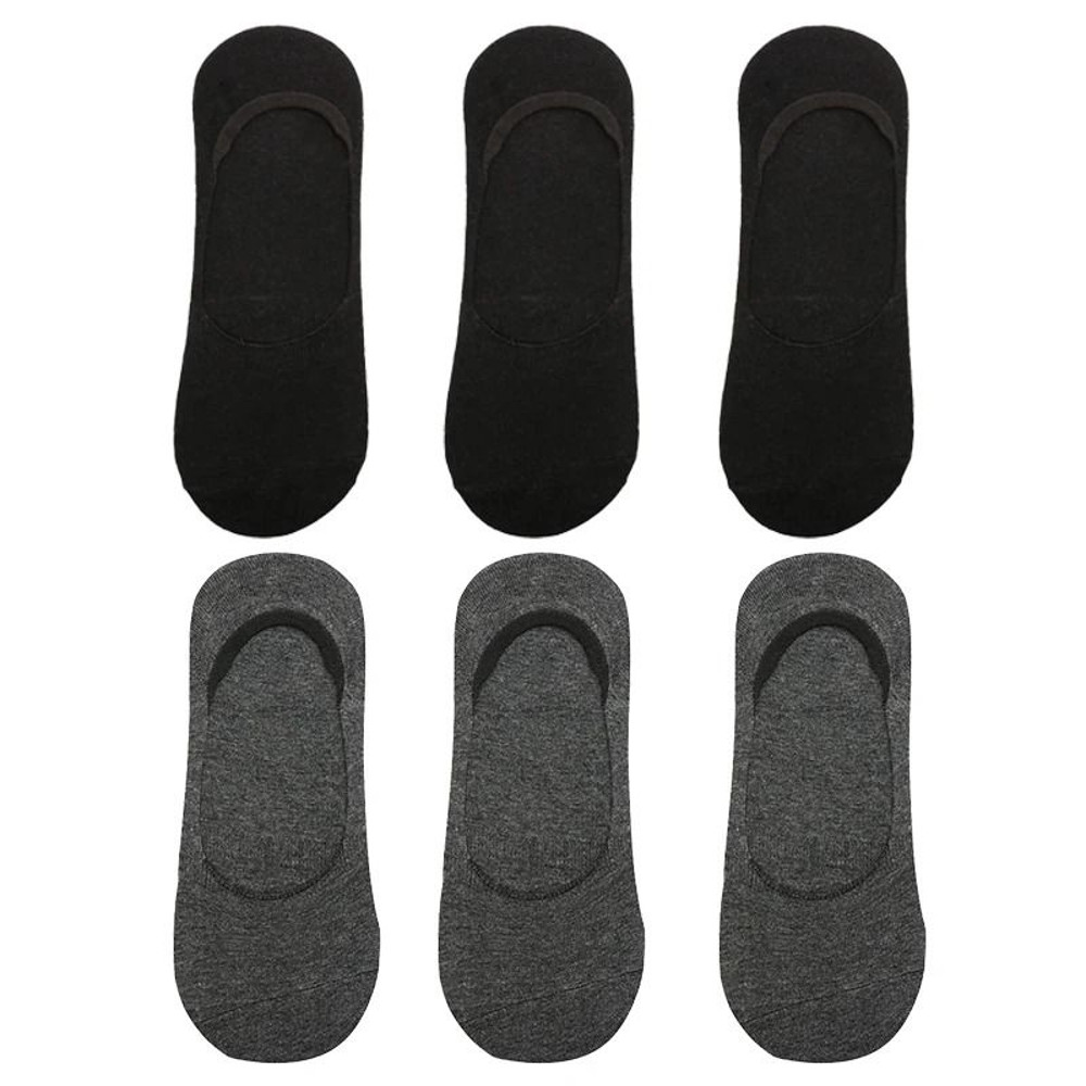 6 Pair Mens Bamboo Breathable Invisible Socks Low Cut Casual Cotton Boat Non Slip Socks 11