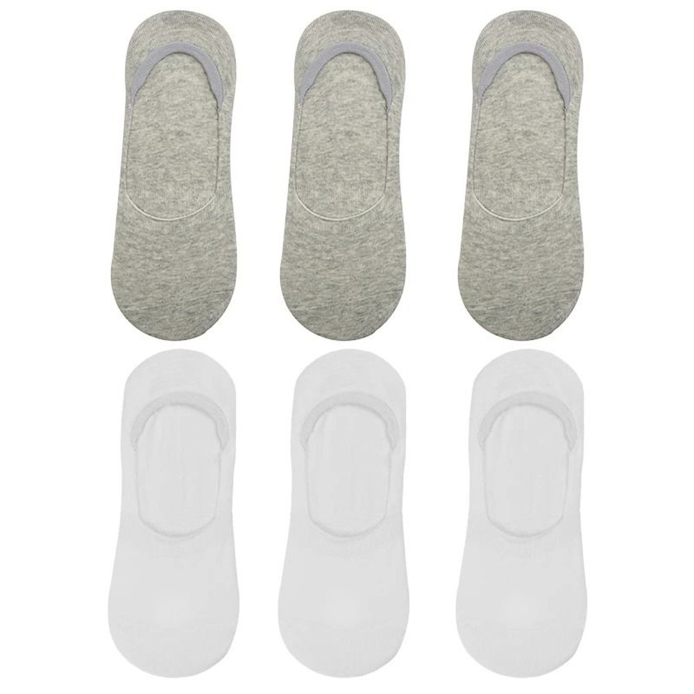 6 Pair Mens Bamboo Breathable Invisible Socks Low Cut Casual Cotton Boat Non Slip Socks 6