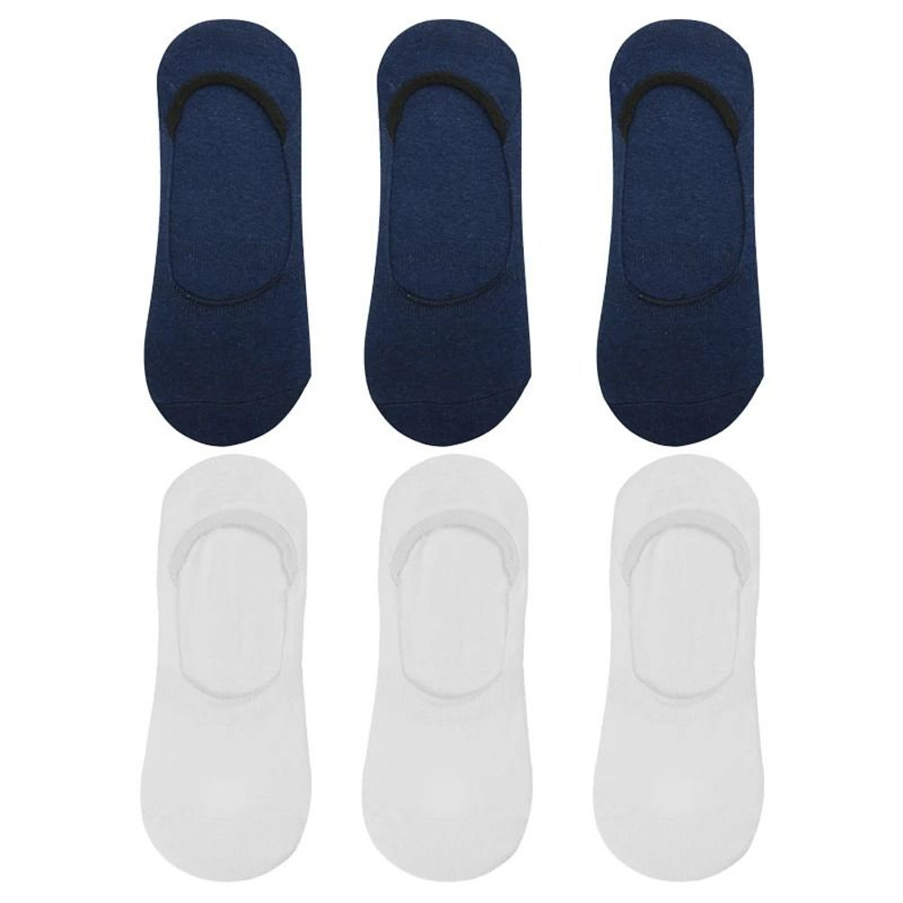 6 Pair Mens Bamboo Breathable Invisible Socks Low Cut Casual Cotton Boat Non Slip Socks 8