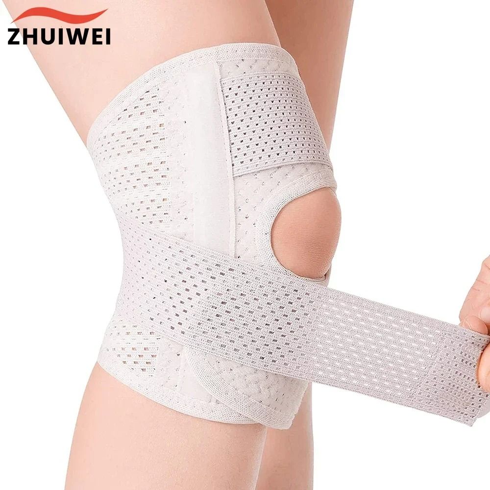 Knee Brace With Side Stabilizers Breathable Compression Support For Pain Relief 0